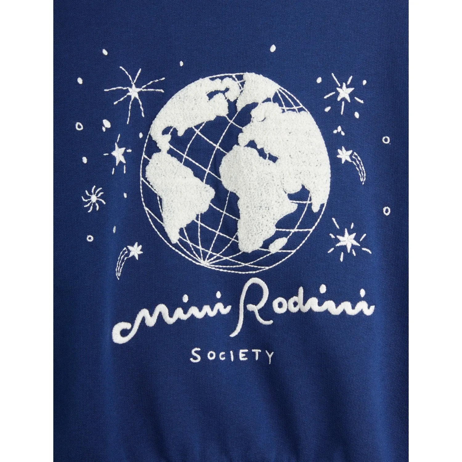 Mini Rodini Blue Mini Rodini Society Emb Collar Sweatshirt