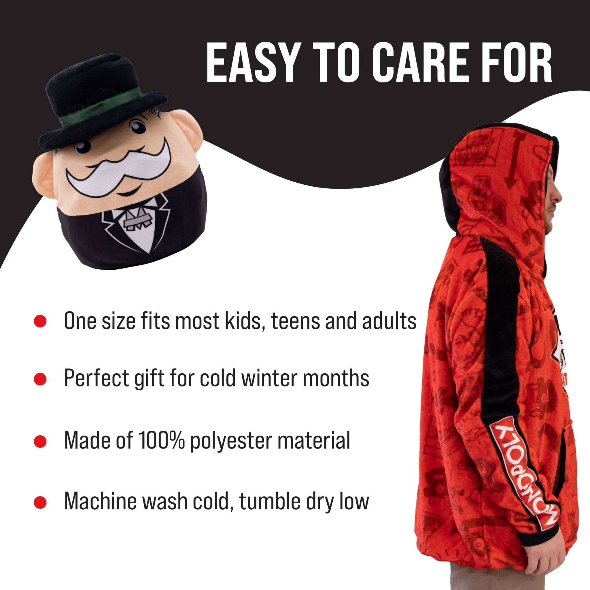 Monopoly Go Own It All Snugible | Blanket Hoodie & Pillow