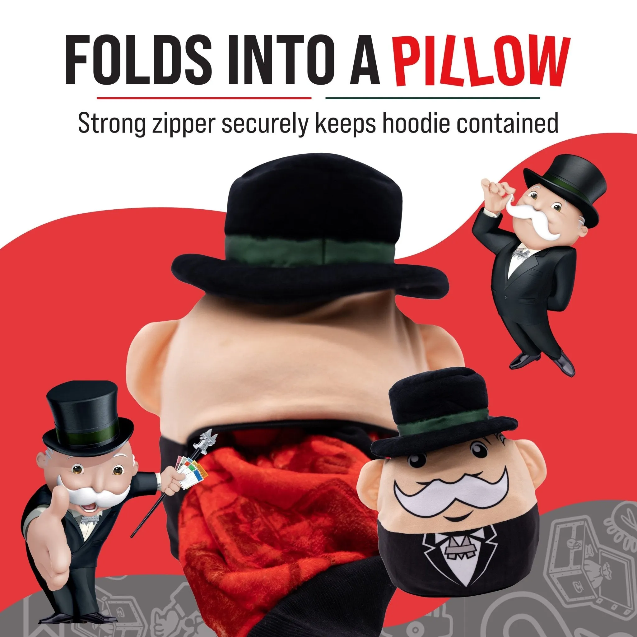 Monopoly Go Own It All Snugible | Blanket Hoodie & Pillow