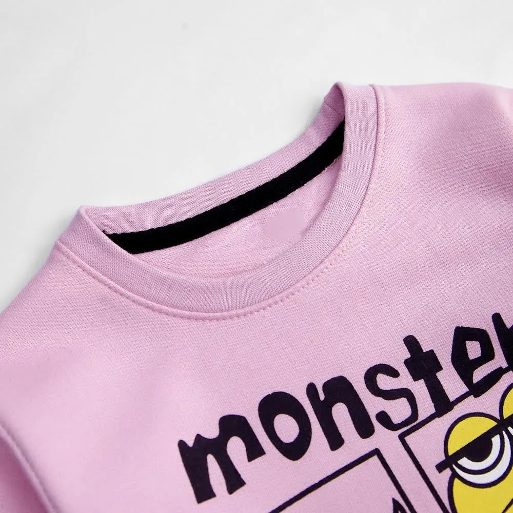 Monster print Sweatshirt in fleece for Kids