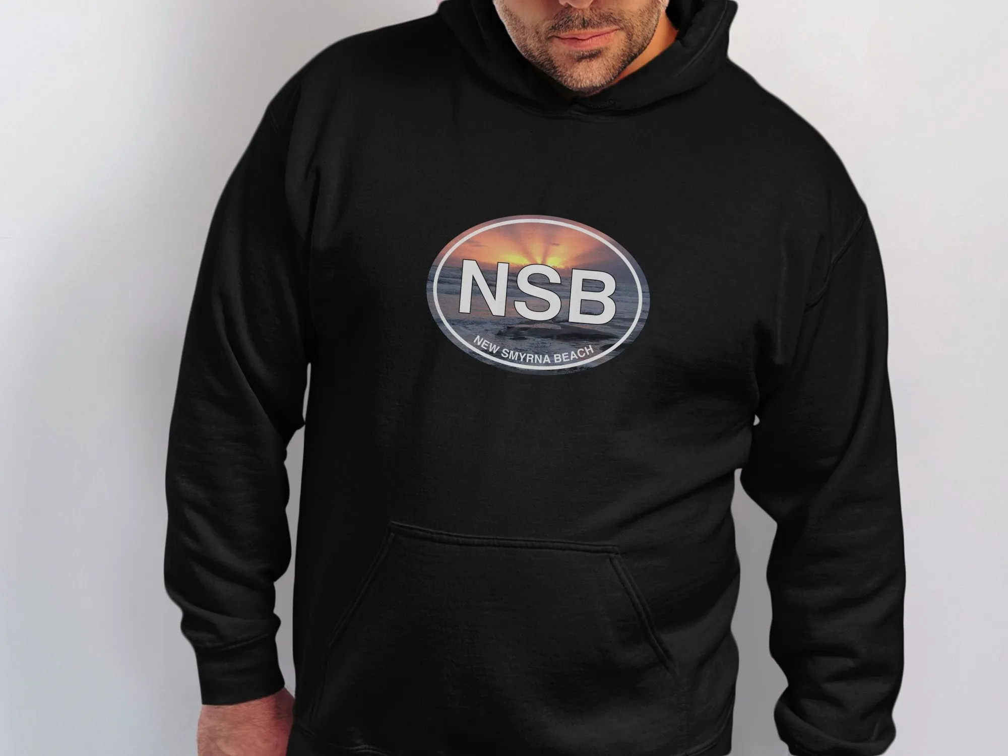 New Smyrna Mens Hoodie - Surf and Sun Gear for Beach Adventures