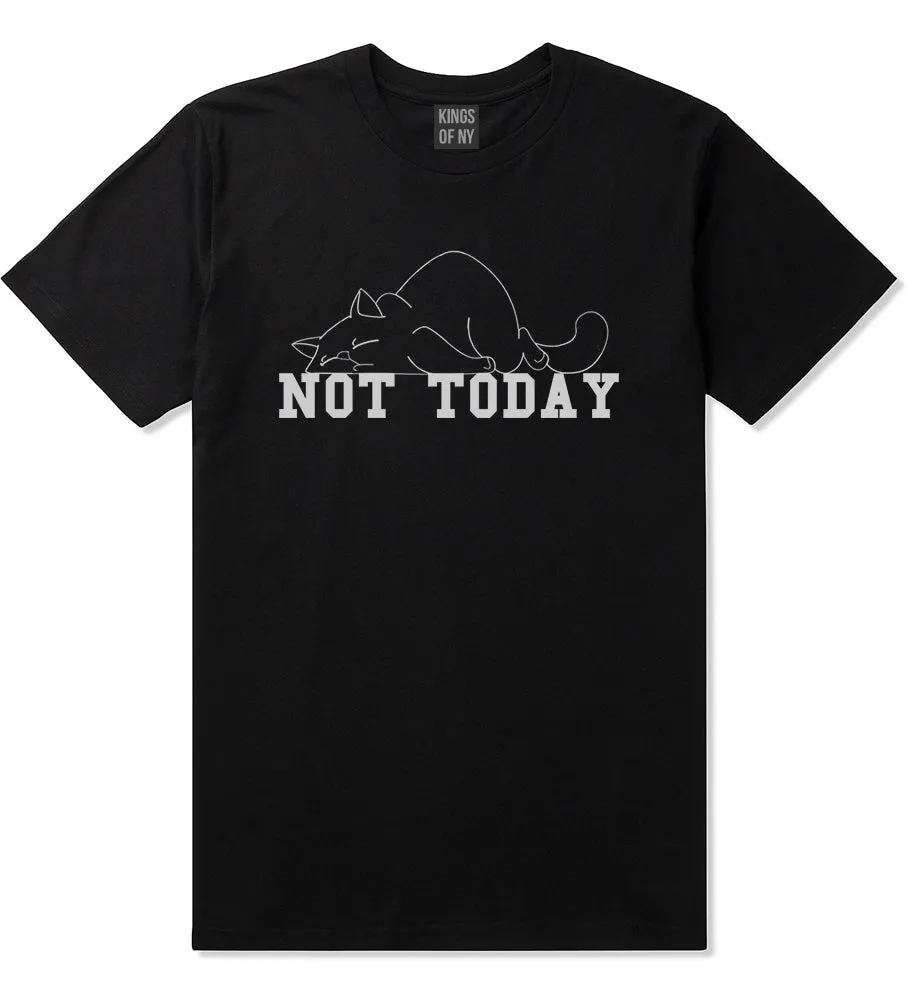 Not Today Sleepy Cat Funny Mens T-Shirt