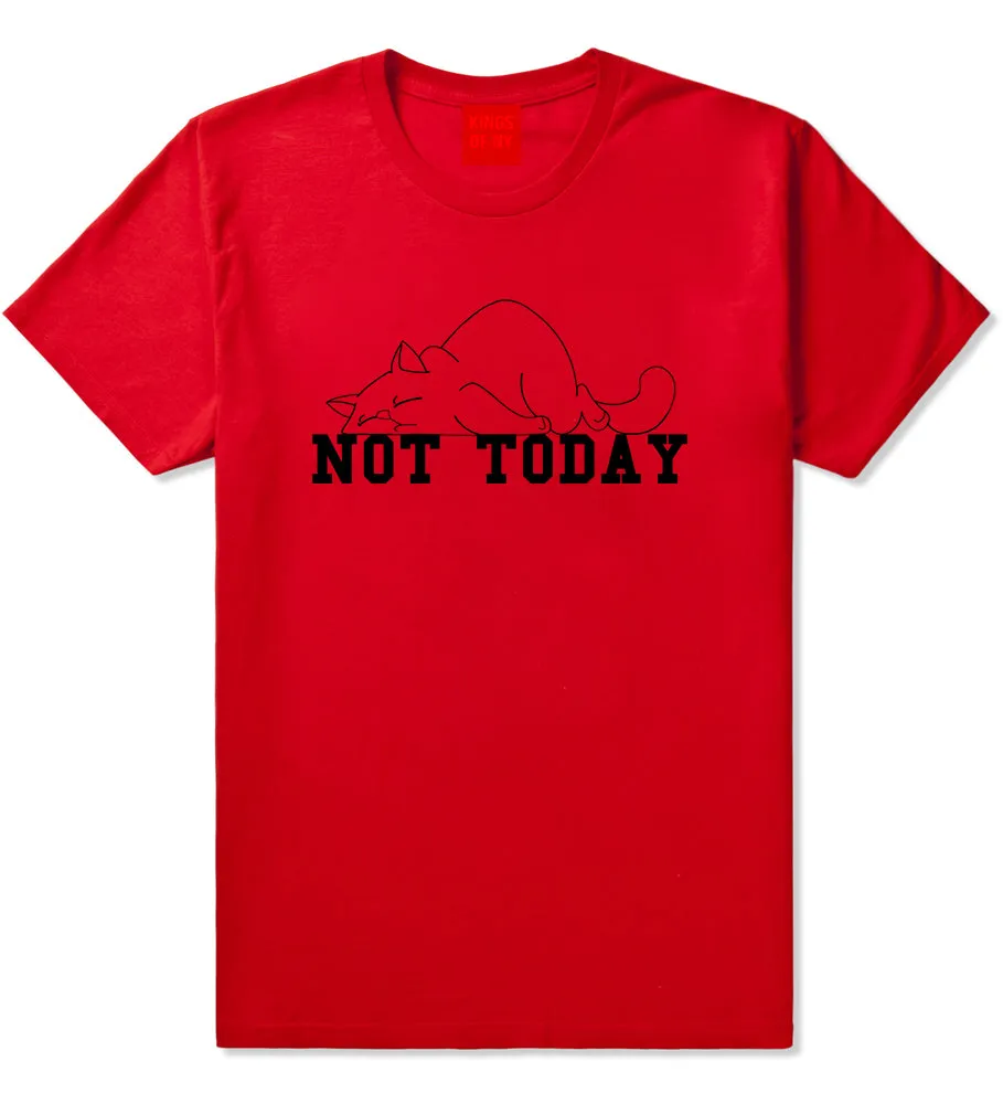 Not Today Sleepy Cat Funny Mens T-Shirt