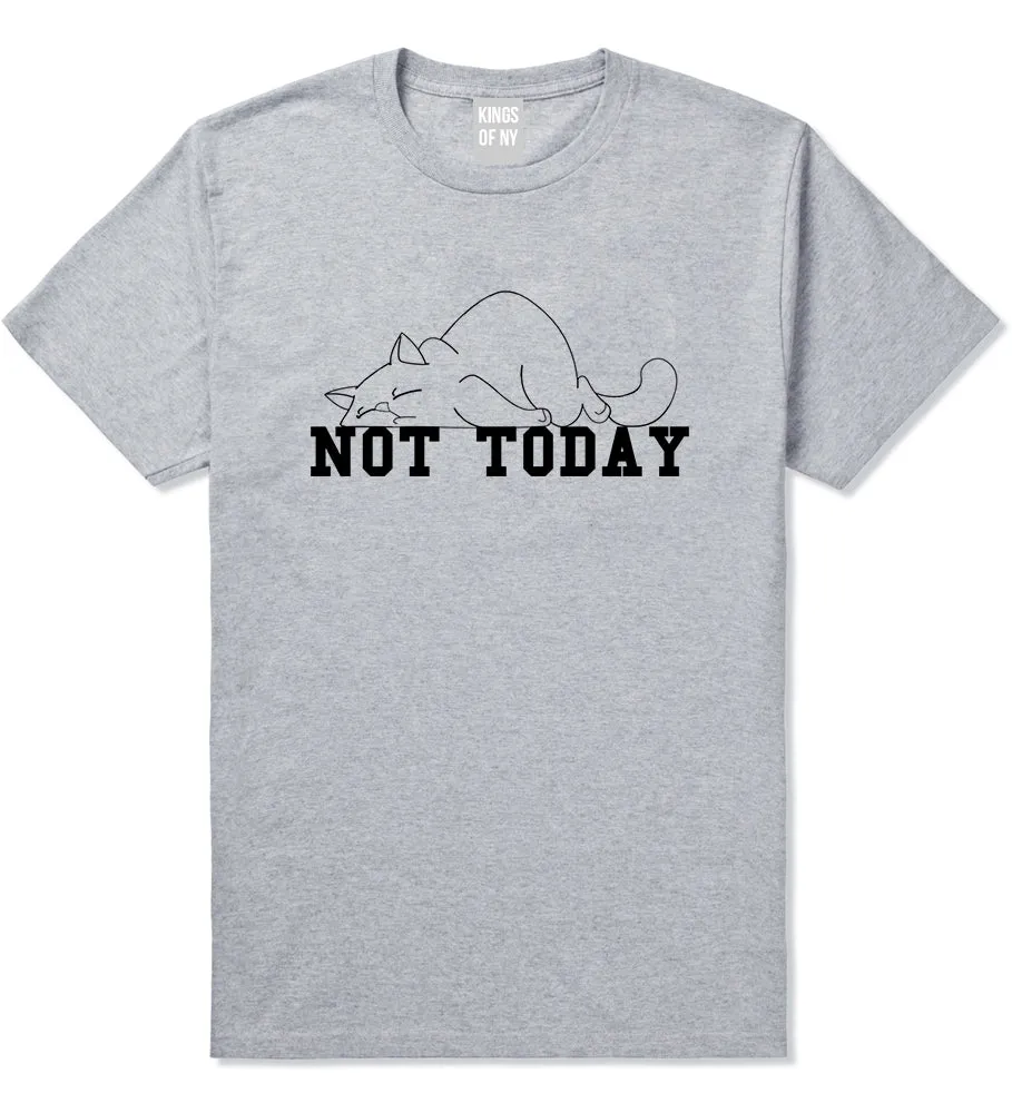 Not Today Sleepy Cat Funny Mens T-Shirt