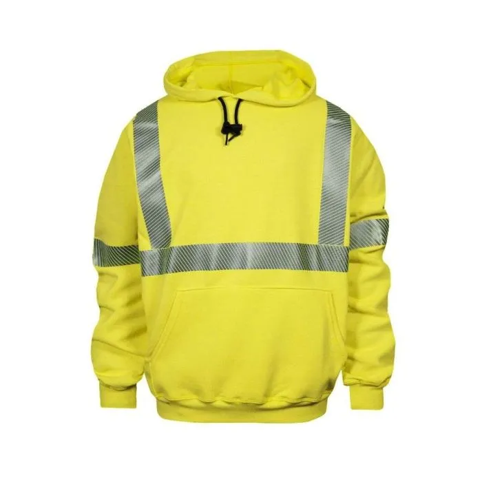 NSA SWSHEC3 Tecgen FR Hi-Vis Pullover Sweatshirt, Type , Class 3, 1 Each