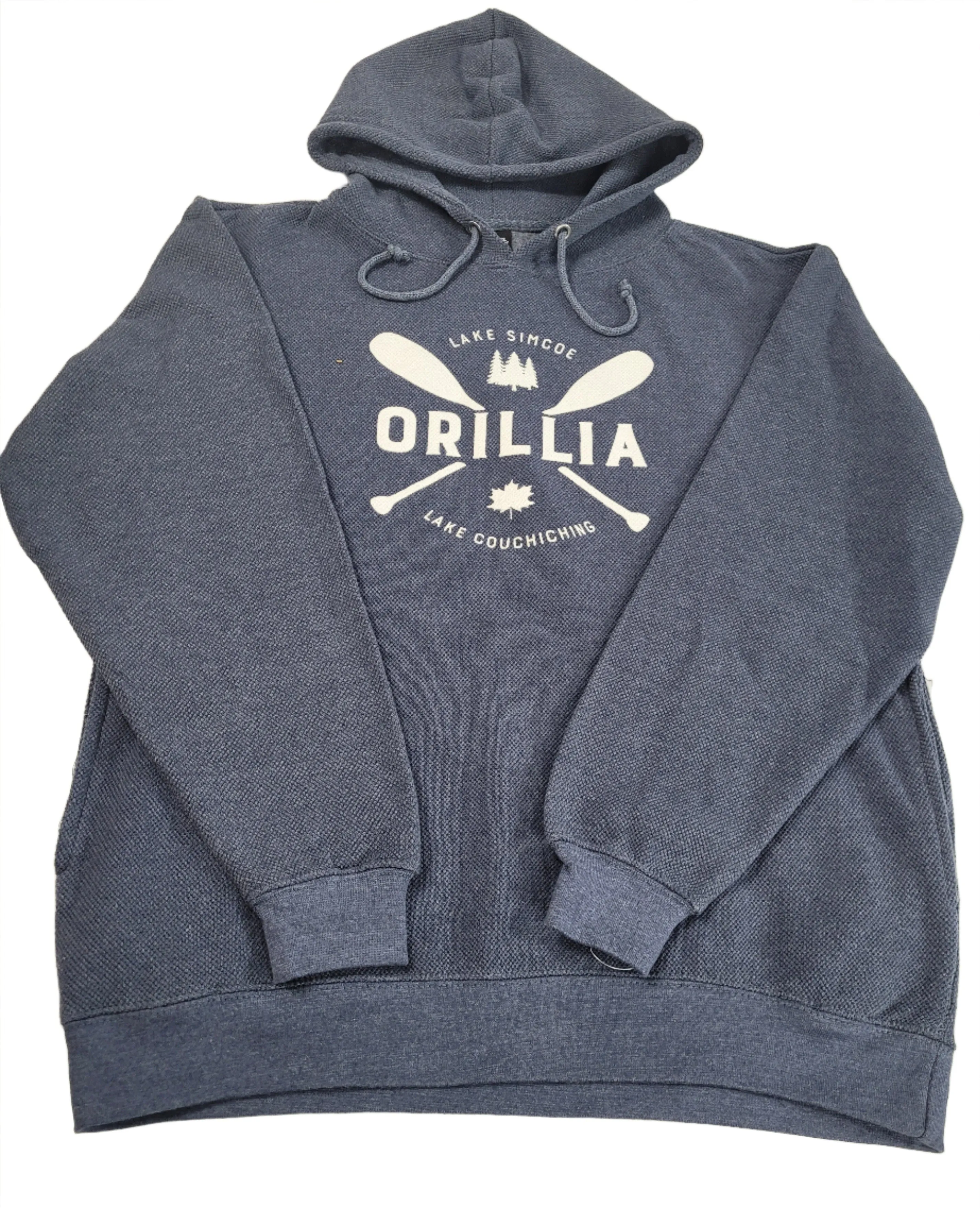 Orillia Textured Hoodie in Navy