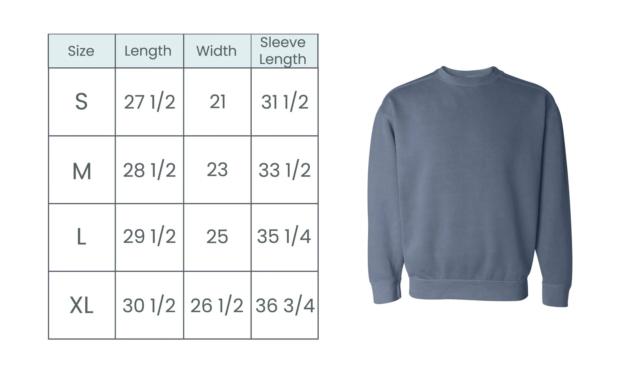 Pencil Stitch Comfort Colors Crewneck Pullover Sweatshirt