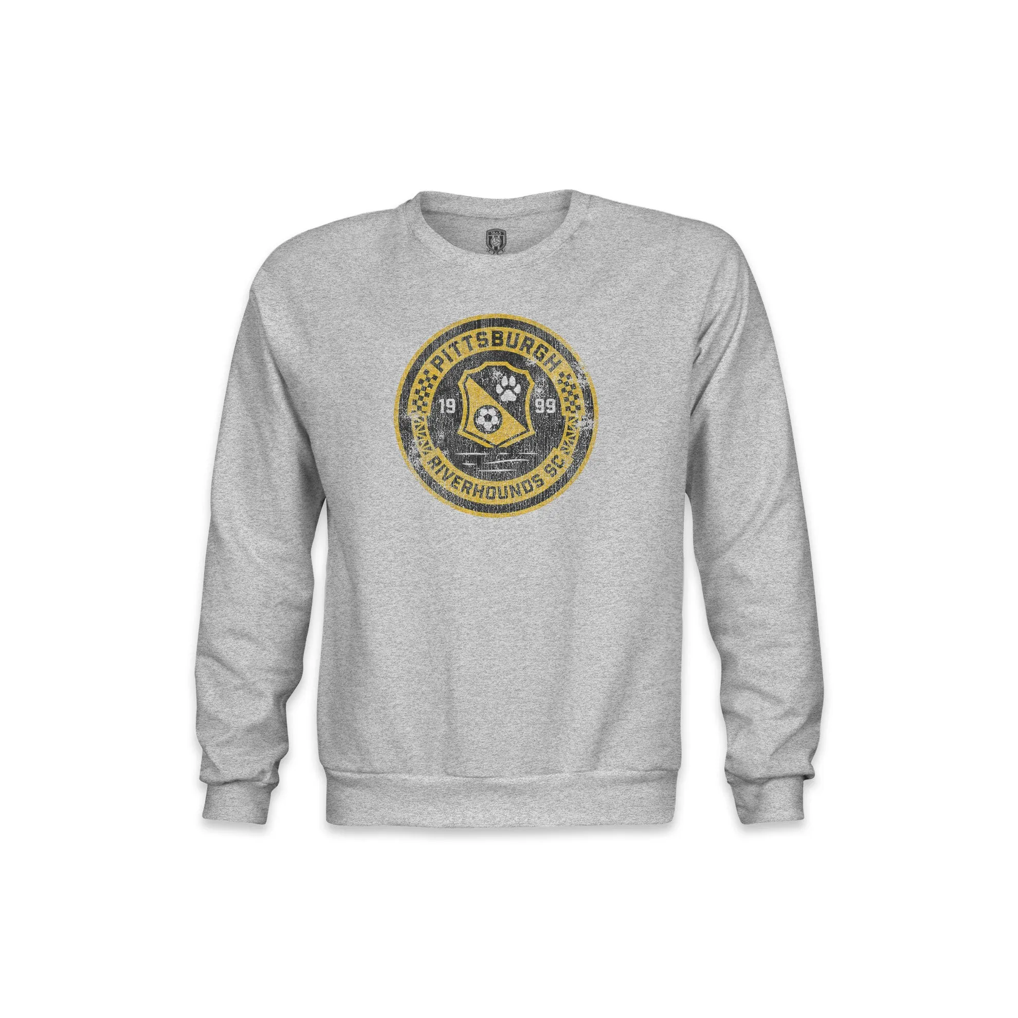 Pittsburgh Riverhounds Color Badge Youth Crewneck Sweatshirt - Grey