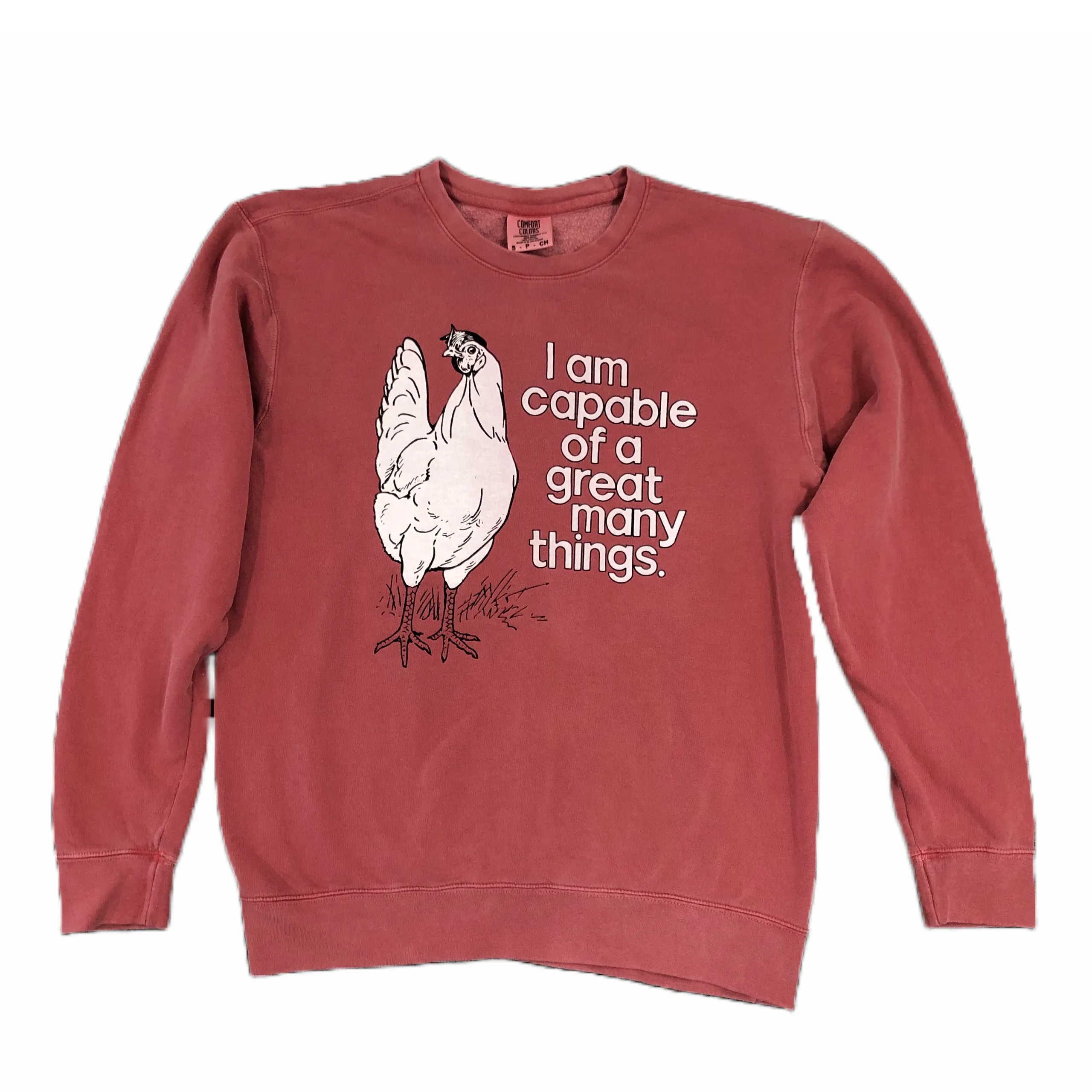 Positive Chicken Sweatshirt - Rustic Red