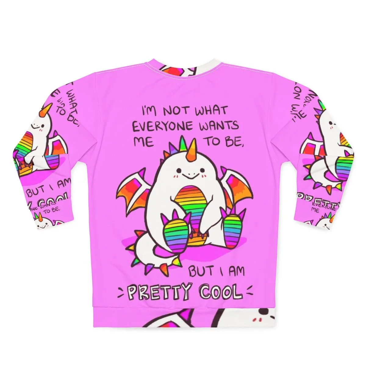 "Mental Health Awareness Rainbow Dragon Sweatshirt: Uplifting Self-Love Design"