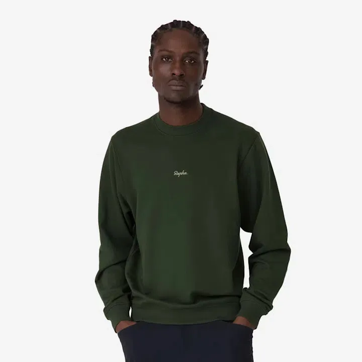 RAPHA Cotton Sweatshirt - KOG Deep Olive Green/Olive Green