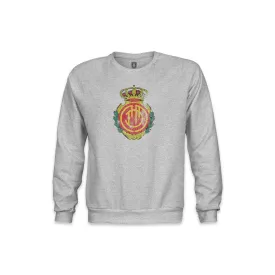 RCD Mallorca Color Badge Youth Crewneck Sweatshirt - Grey