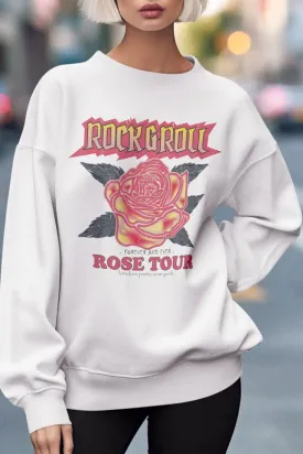 Rock and roll Rose music Sweatshirt