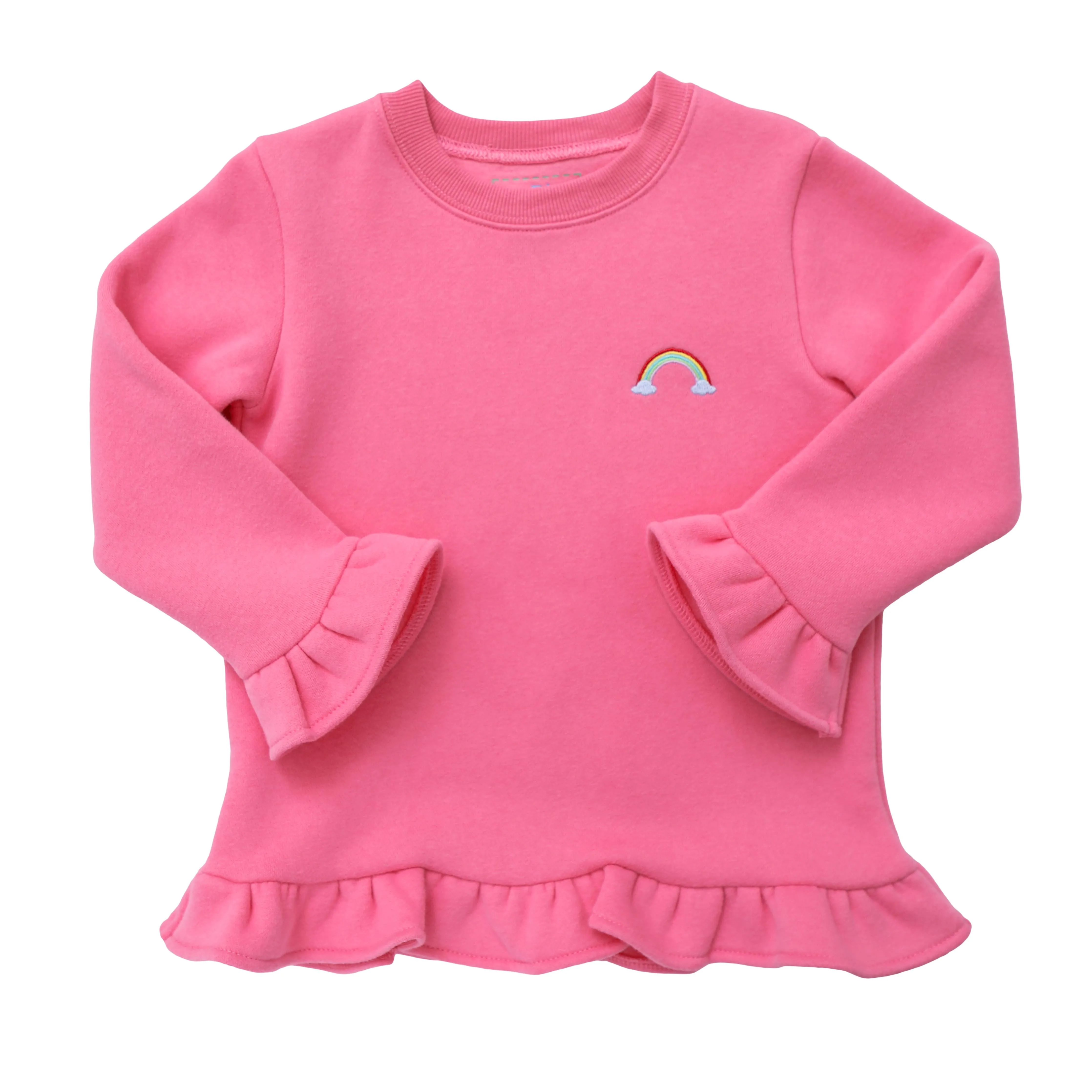 Ruffle Sweatshirt- Rainbow