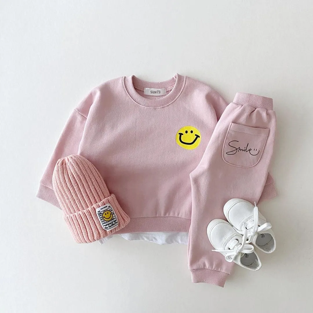 Smiley Sweatshirt   Jogger Pant Outfit