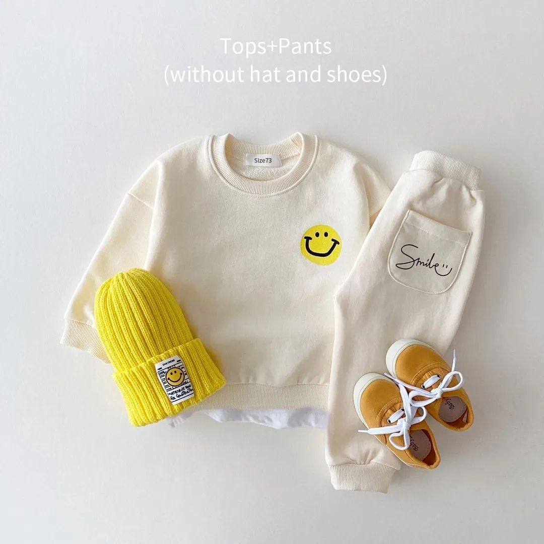 Smiley Sweatshirt   Jogger Pant Outfit