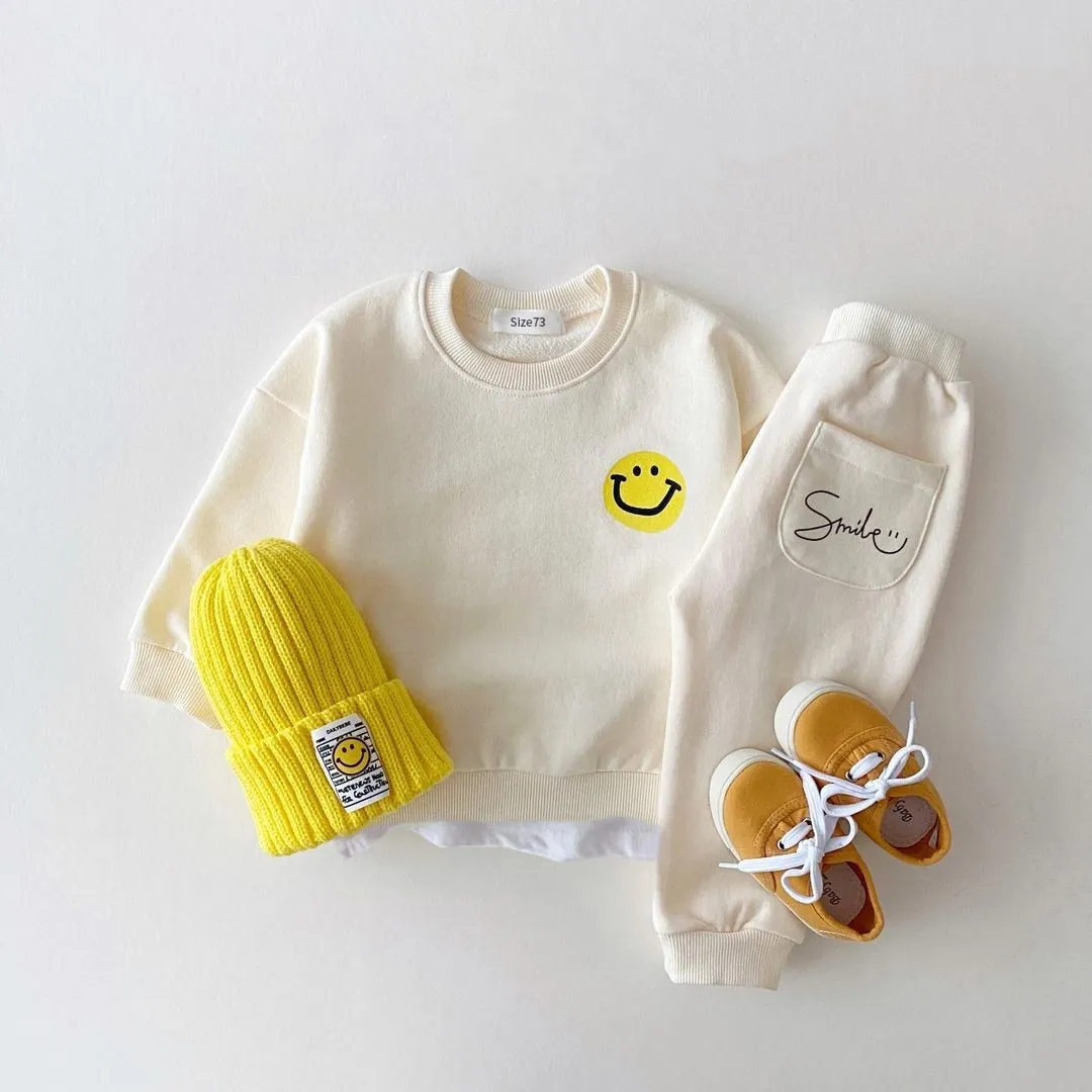 Smiley Sweatshirt   Jogger Pant Outfit