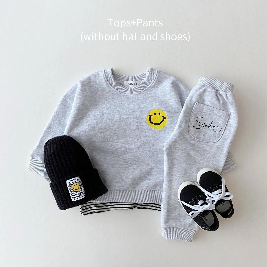 Smiley Sweatshirt   Jogger Pant Outfit