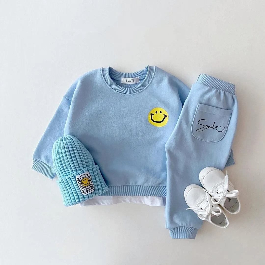 Smiley Sweatshirt   Jogger Pant Outfit