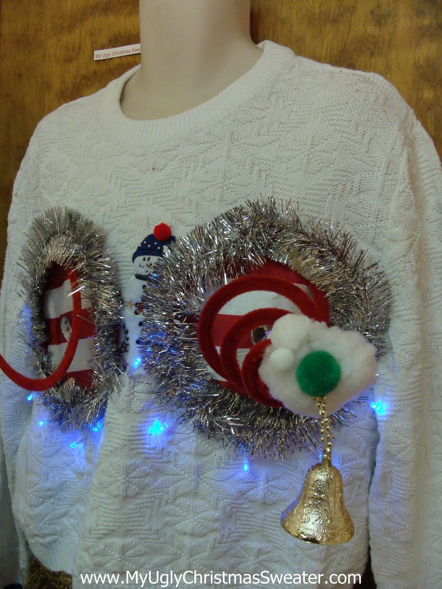 Snowman Pullover Naughty Ugly Christmas Sweater with Funny Boobies