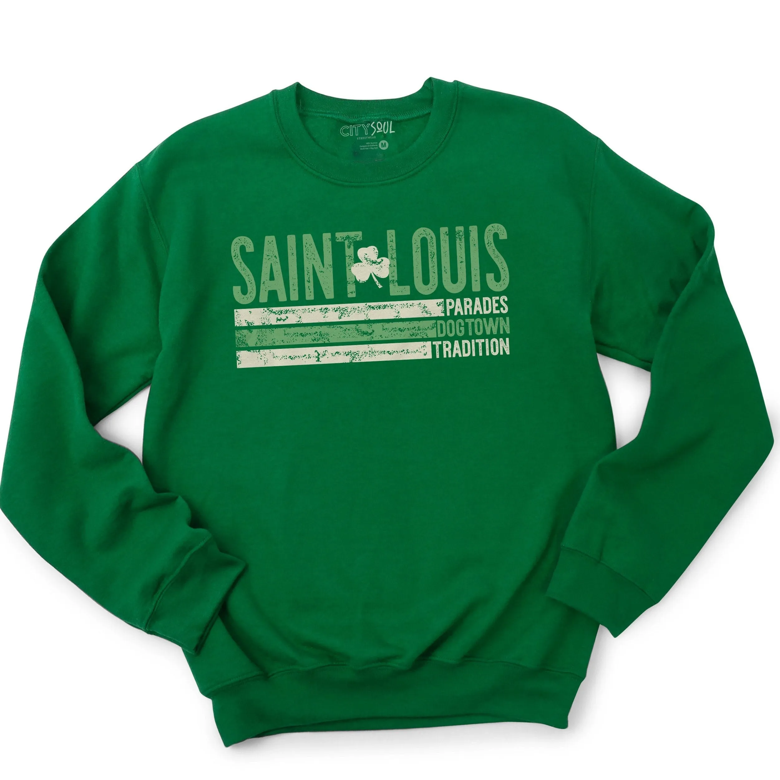 st. patricks day sweatshirt st. louis dogtown parade st. patty's day festivities local celebration dogtown missouri irish sweatshirts