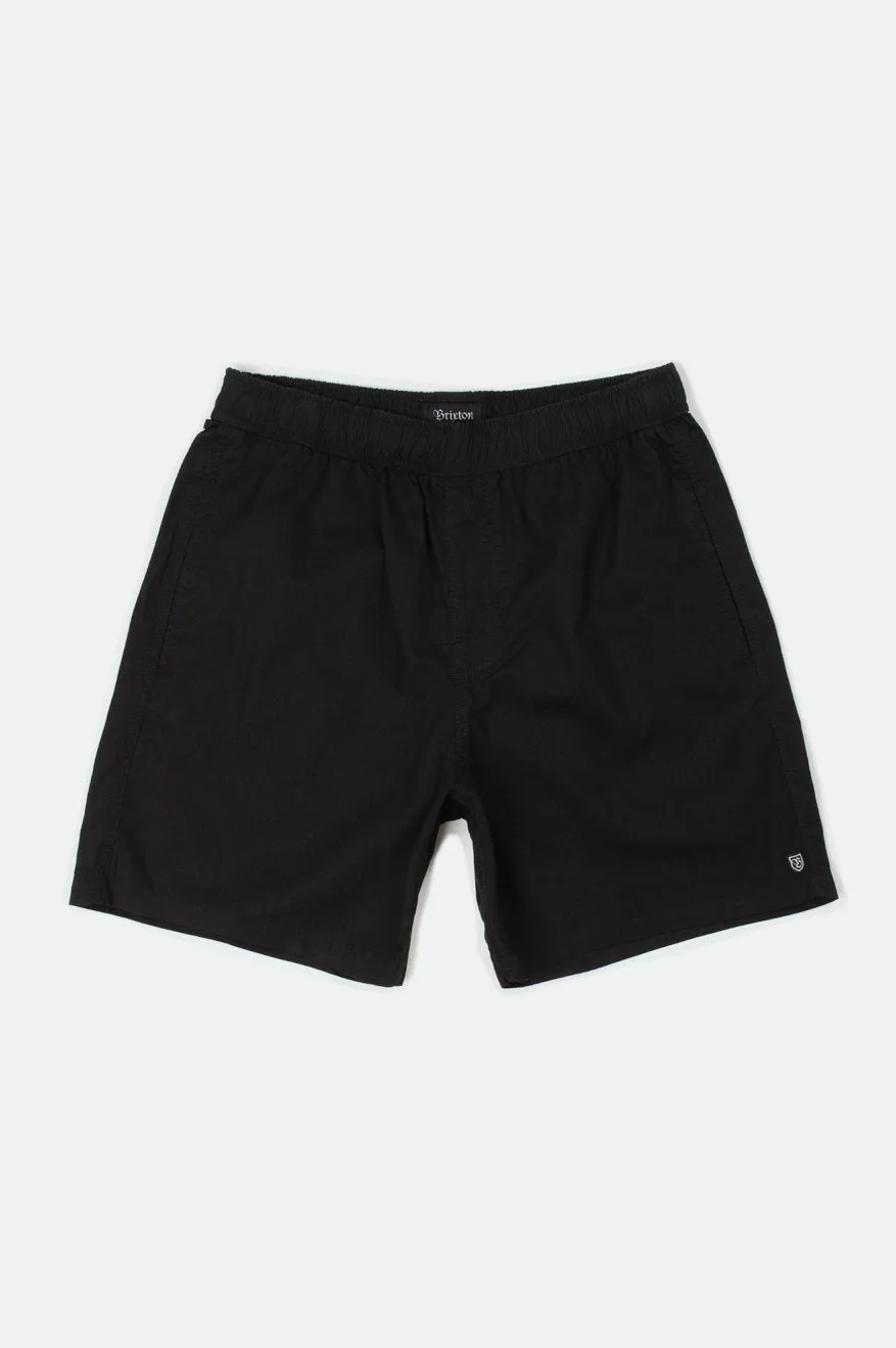 Steady Elastic Waistband Short - Black