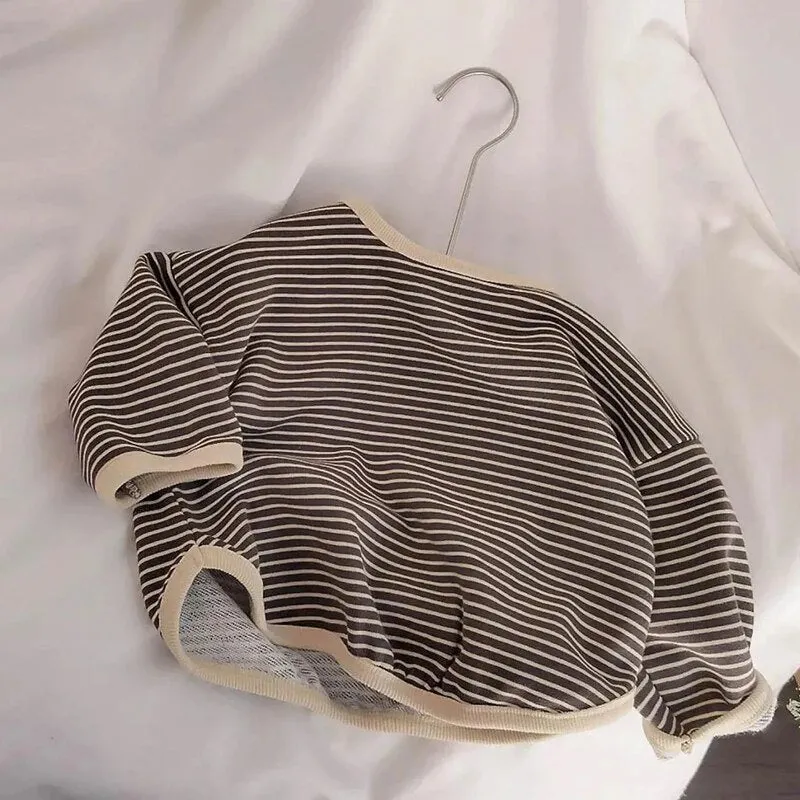 Striped Lightweight Casual Sweatshirt