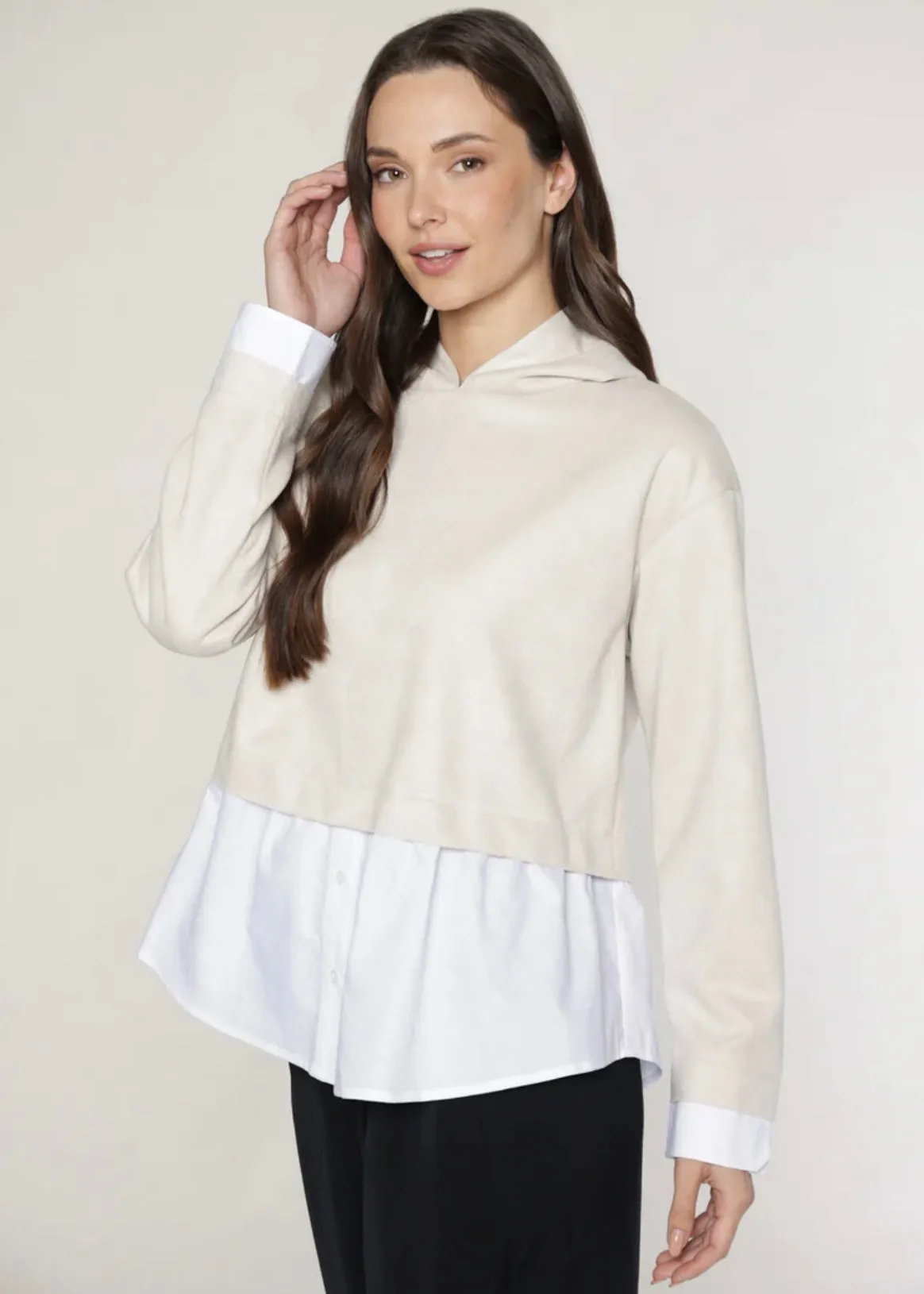 Suede Layered Top