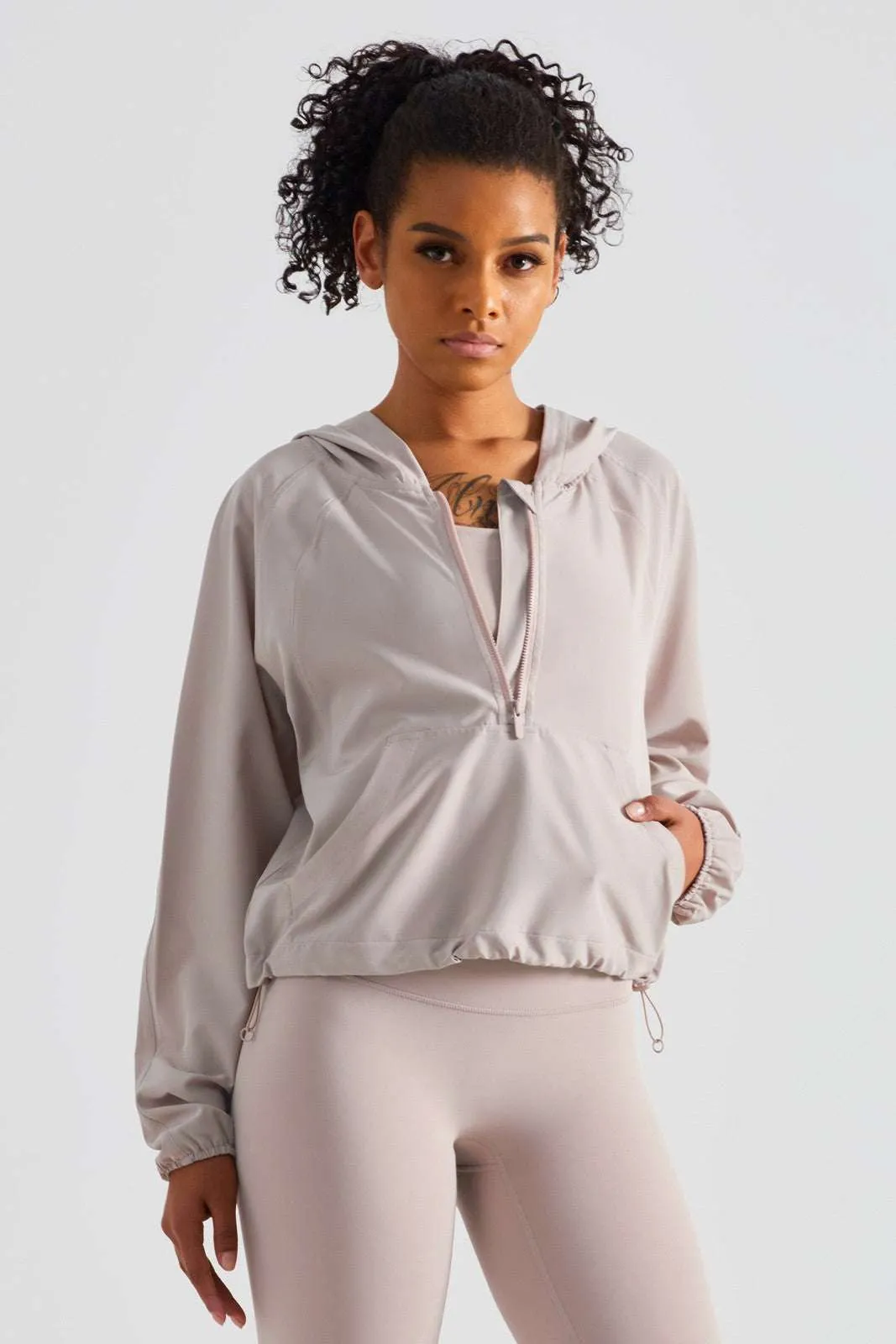 Sun Protection Half-Zip Hoodie Jacket