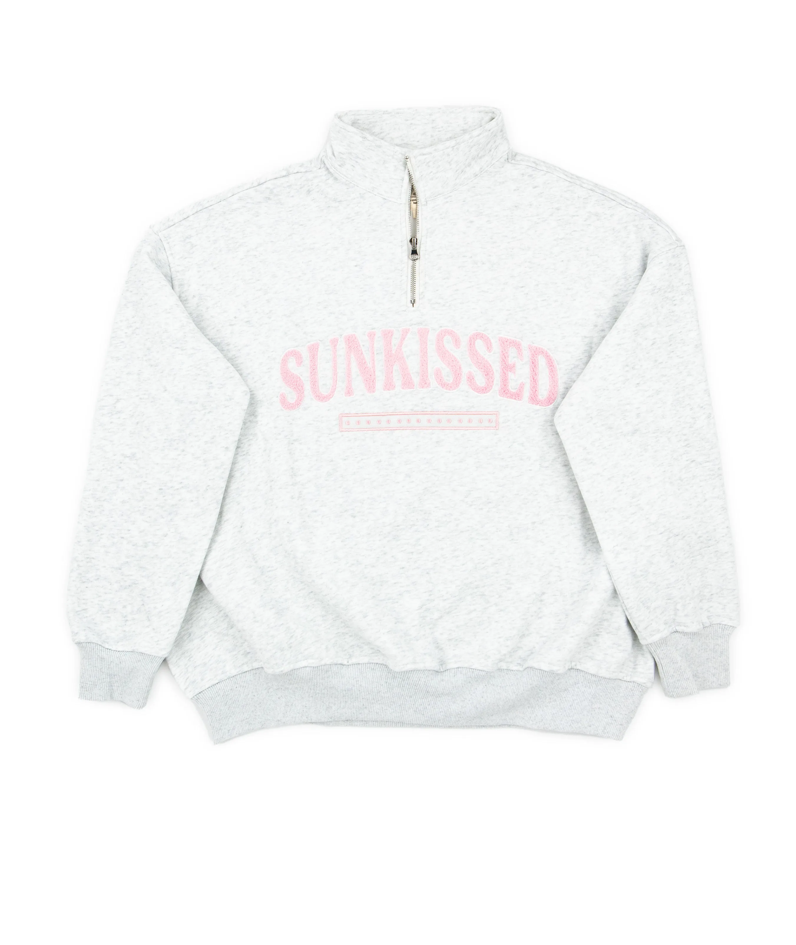 Sunkissed Coconut Juniors Polka Dot Quarter Zip Sweatshirt