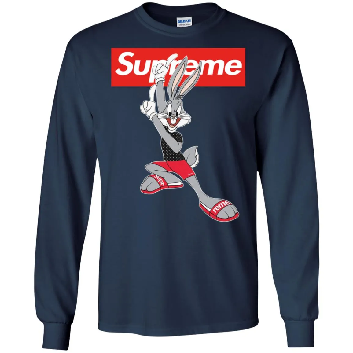 Supreme Rabbit Cute Stylelist T-shirt Men Long Sleeve Shirt