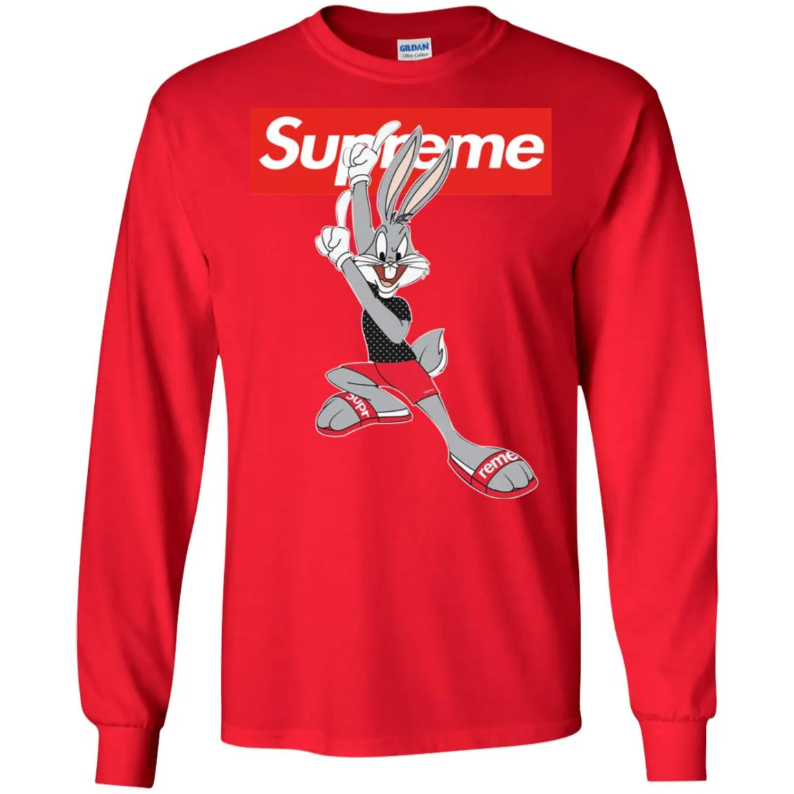 Supreme Rabbit Cute Stylelist T-shirt Men Long Sleeve Shirt