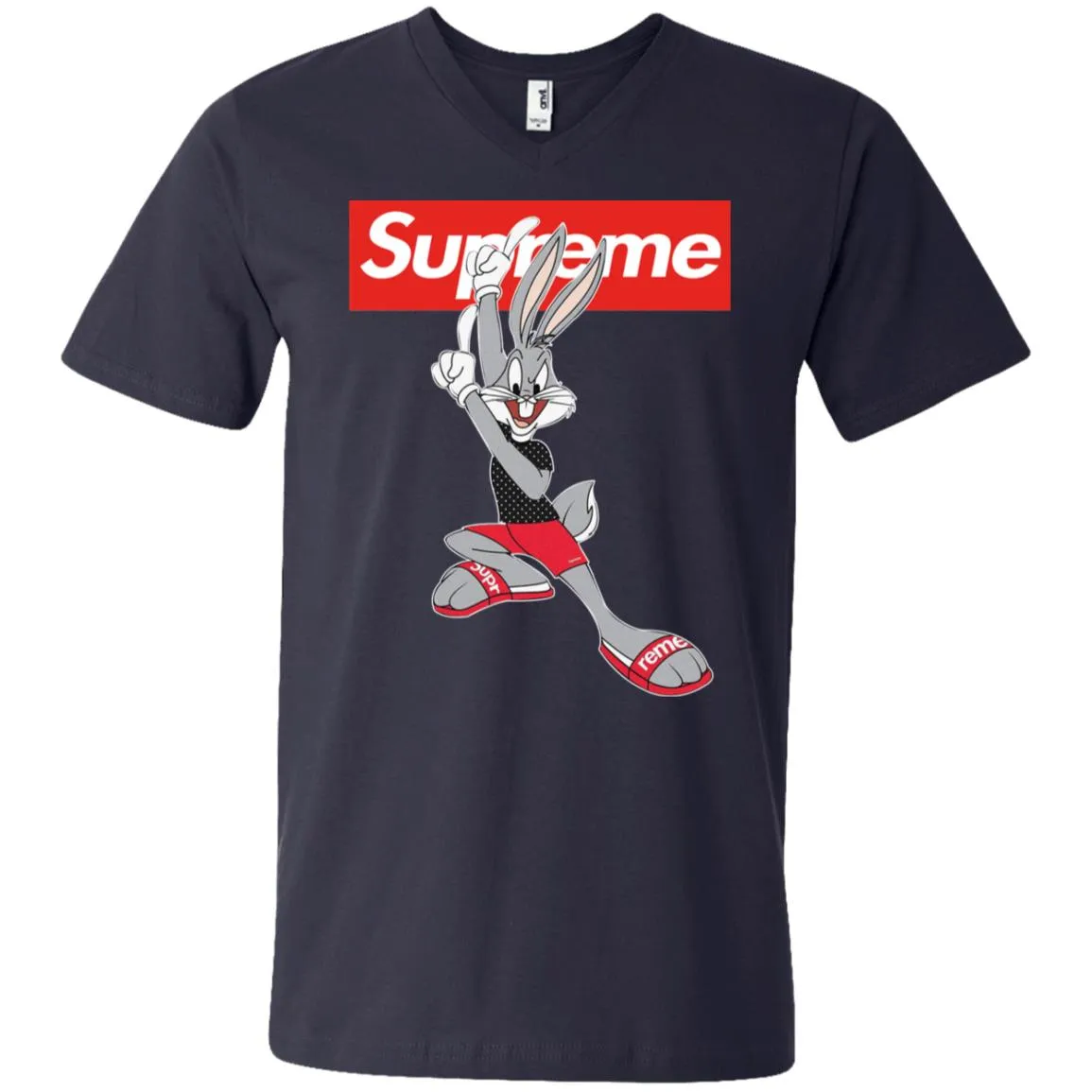 Supreme Rabbit Cute Stylelist T-shirt Men V-Neck T-Shirt