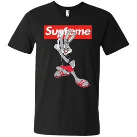 Supreme Rabbit Cute Stylelist T-shirt Men V-Neck T-Shirt