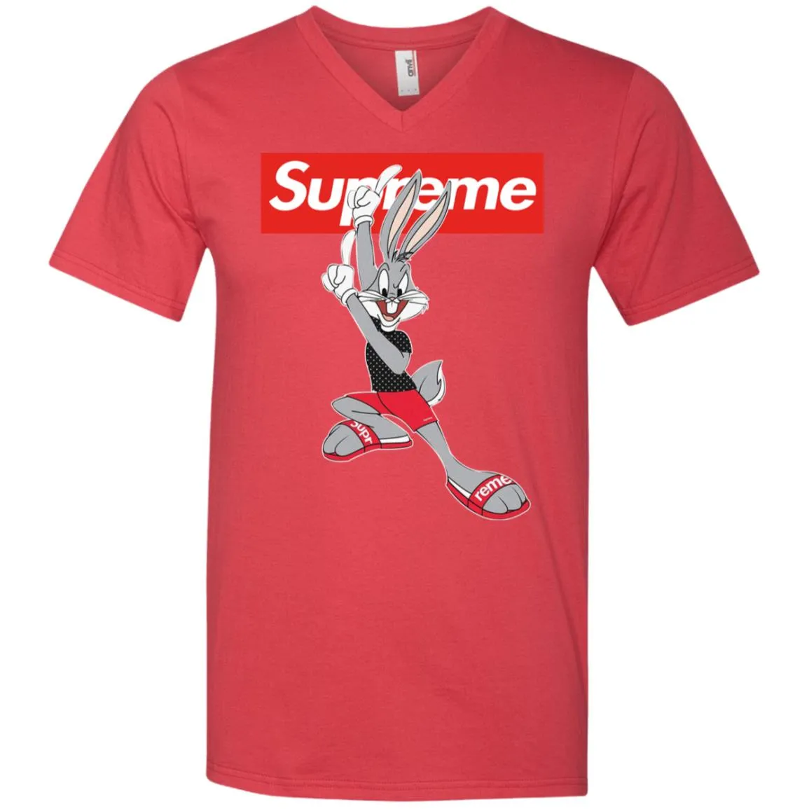 Supreme Rabbit Cute Stylelist T-shirt Men V-Neck T-Shirt