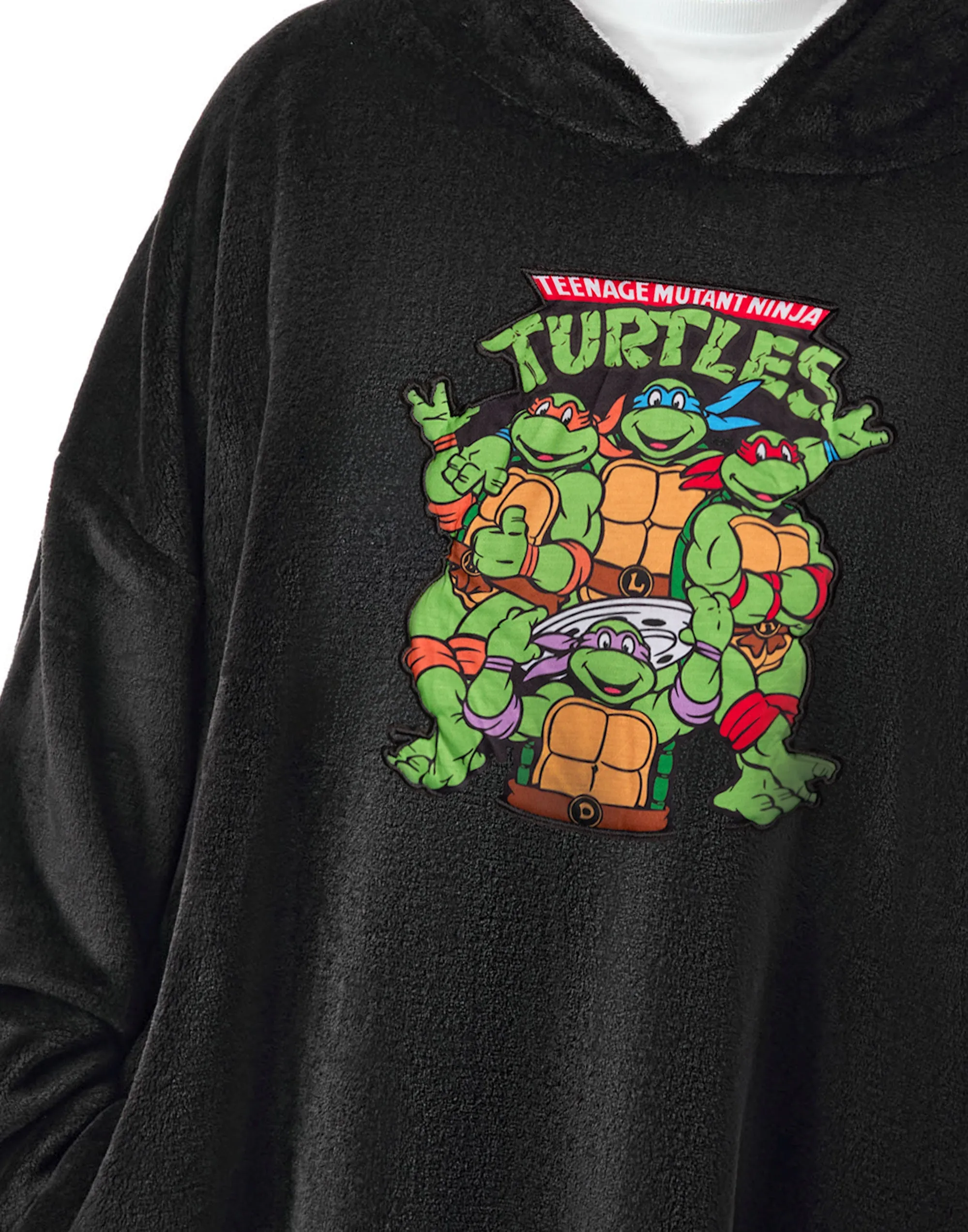 Teenage Mutant Ninja Turtles Mens Black Blanket Hoodie