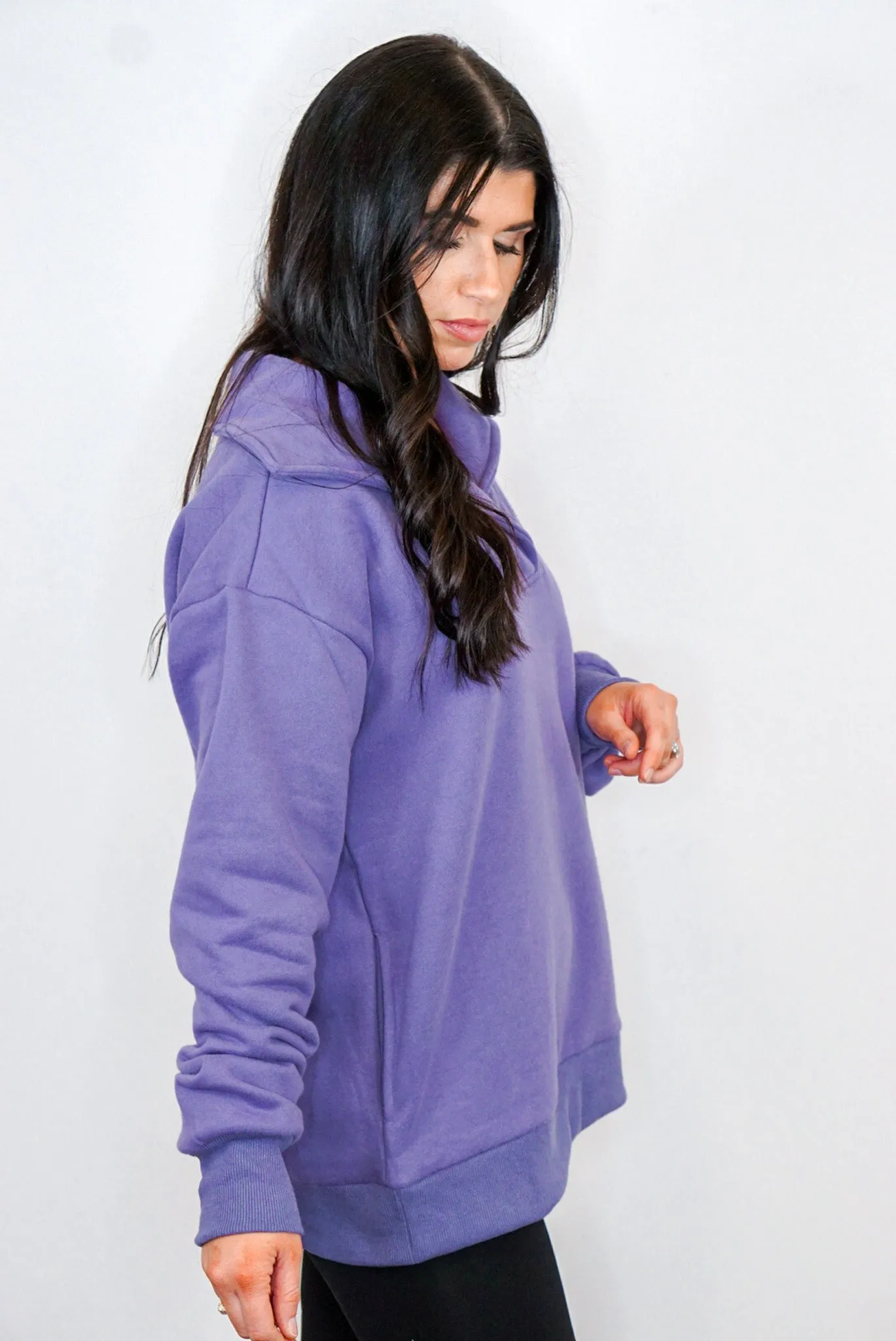 Terry Knit Perfection Lavender Pullover