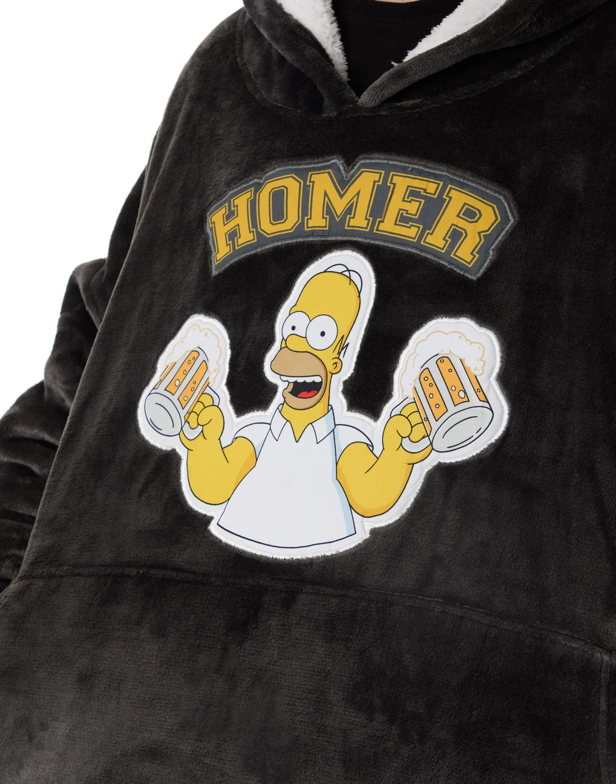 The Simpsons Homer Mens Black Blanket Hoodie