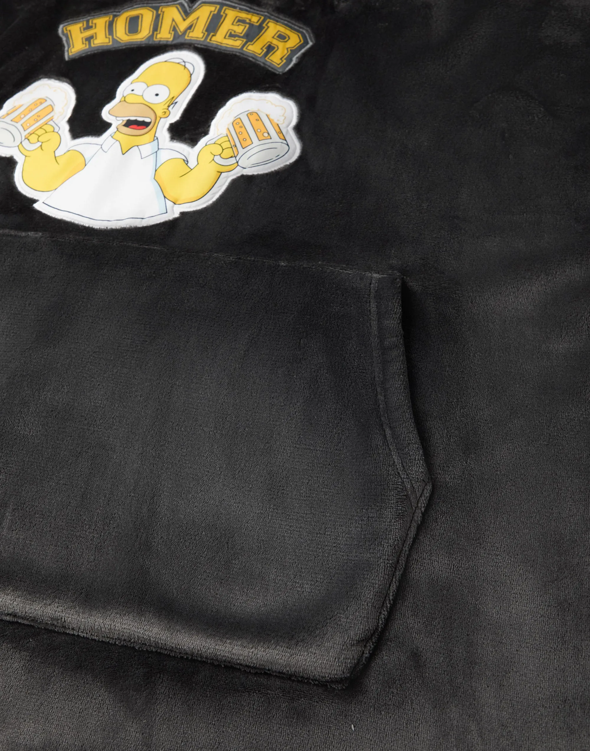 The Simpsons Homer Mens Black Blanket Hoodie