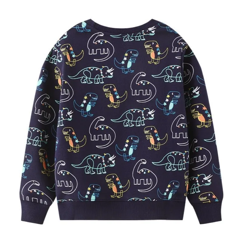 Toddler/Kid Boy's All-over Dinosaur Print Sweatshirt