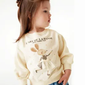 Toddler/Kid Girl Dancing Bunny Cozy Sweatshirt