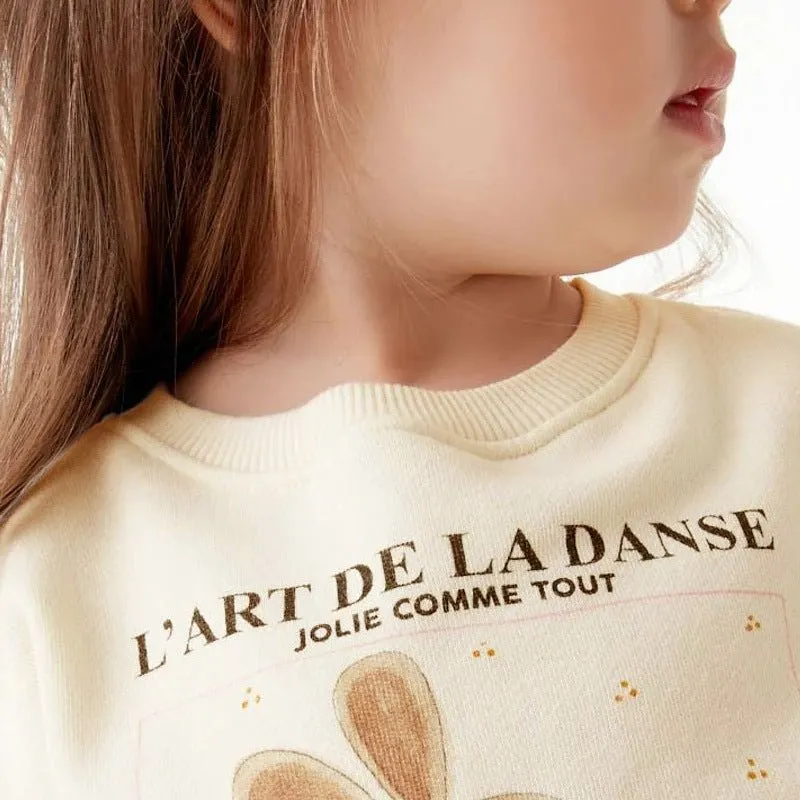 Toddler/Kid Girl Dancing Bunny Cozy Sweatshirt