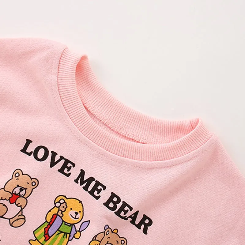 Toddler/Kid Girl Love Bear Pink Sweatshirt