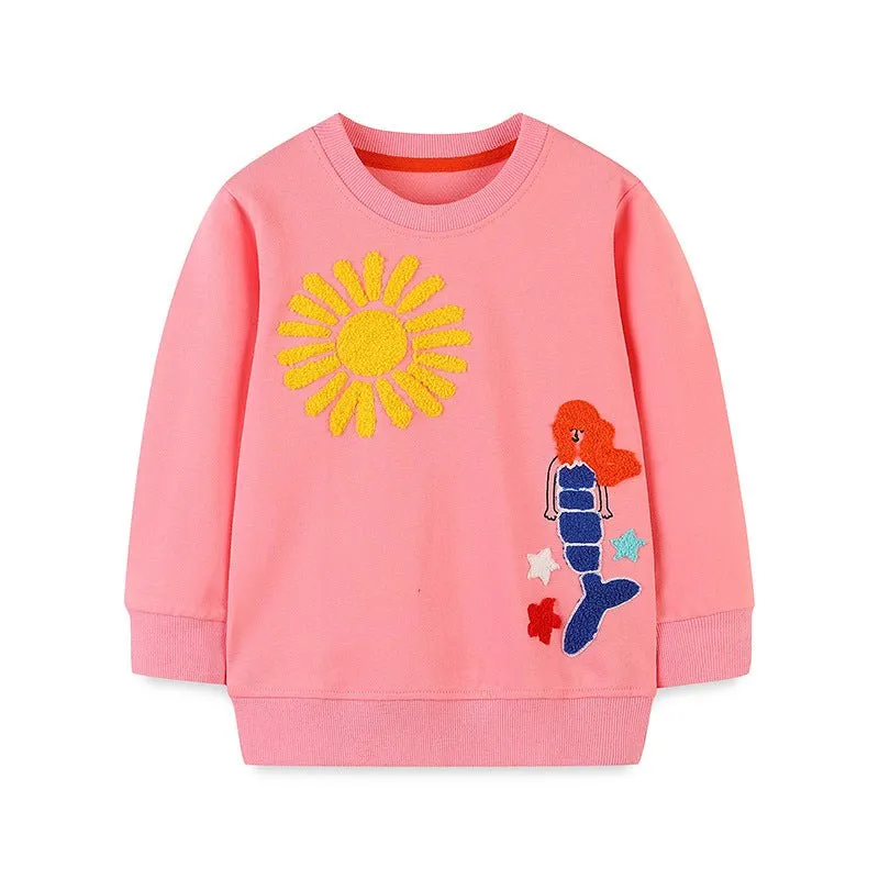 Toddler/Kid Girl Mermaid in the Sun Pink Sweatshirt