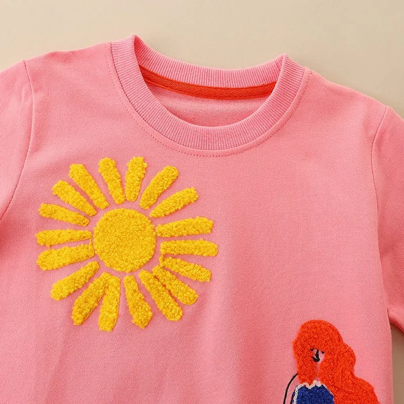 Toddler/Kid Girl Mermaid in the Sun Pink Sweatshirt