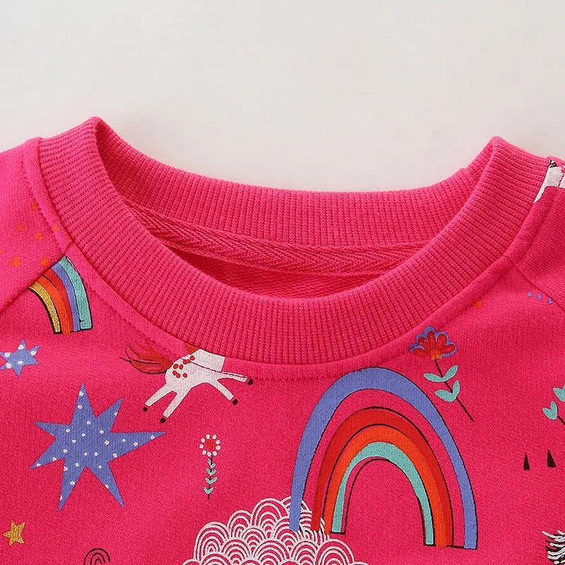 Toddler/Kid Girl's Unicorns and Rainbows Magic Sweatshirt