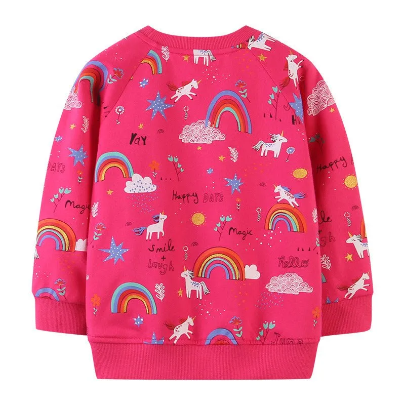 Toddler/Kid Girl's Unicorns and Rainbows Magic Sweatshirt