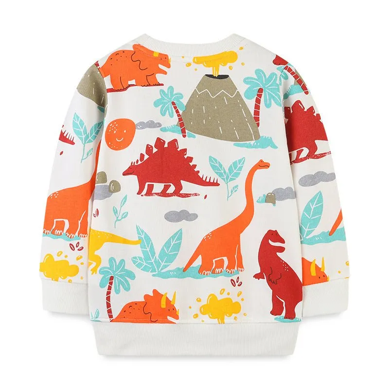 Toddler/Kid's Cartoon Dinosaur Design Print Sweatshirt