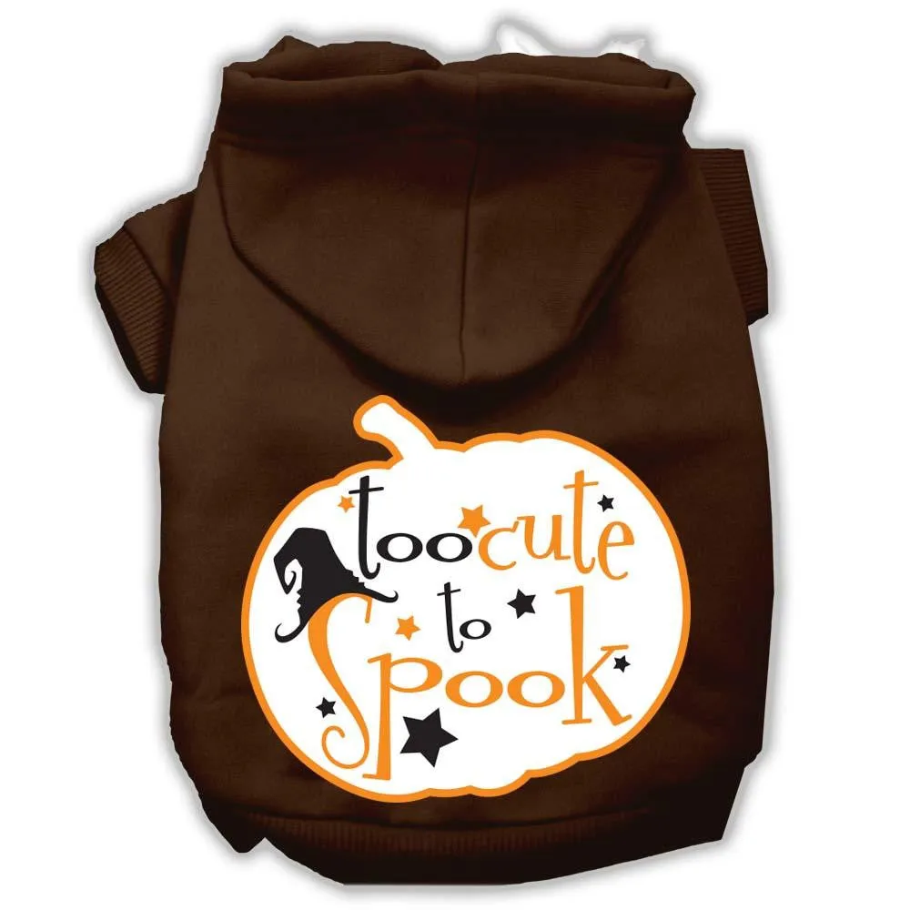 Too Cute to Spook Screenprint Hoodie Brown XXXL(20)