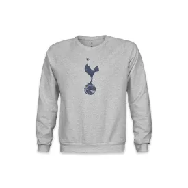 Tottenham Hotspur Color Badge Youth Crewneck Sweatshirt - Grey